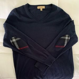 Burberry V Neck Men’s Sweater - 50% cashmere, 50% cotton